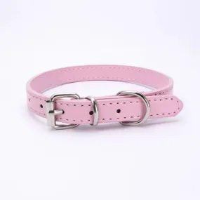 Adjustable Leather Dog Collar