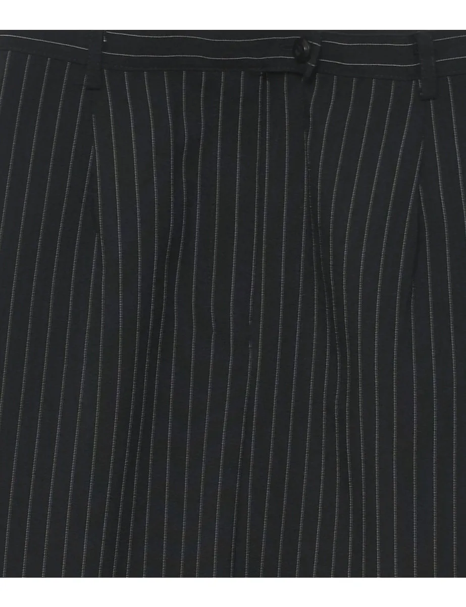 Black & White Casual Pinstriped Trousers - W28 L31