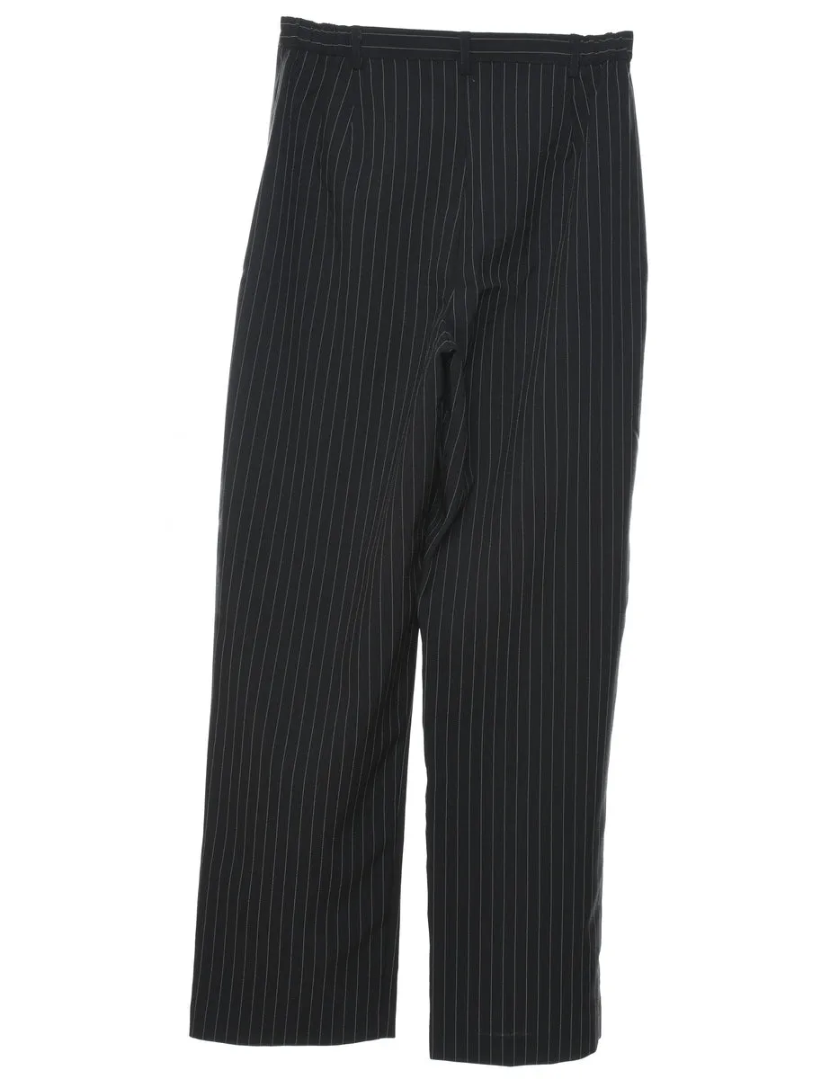 Black & White Casual Pinstriped Trousers - W28 L31