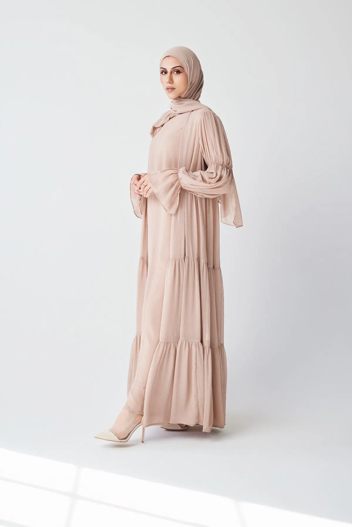 Bohemian Abaya Set - Sand