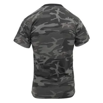 Camo US Flag T-Shirt - Black Camo