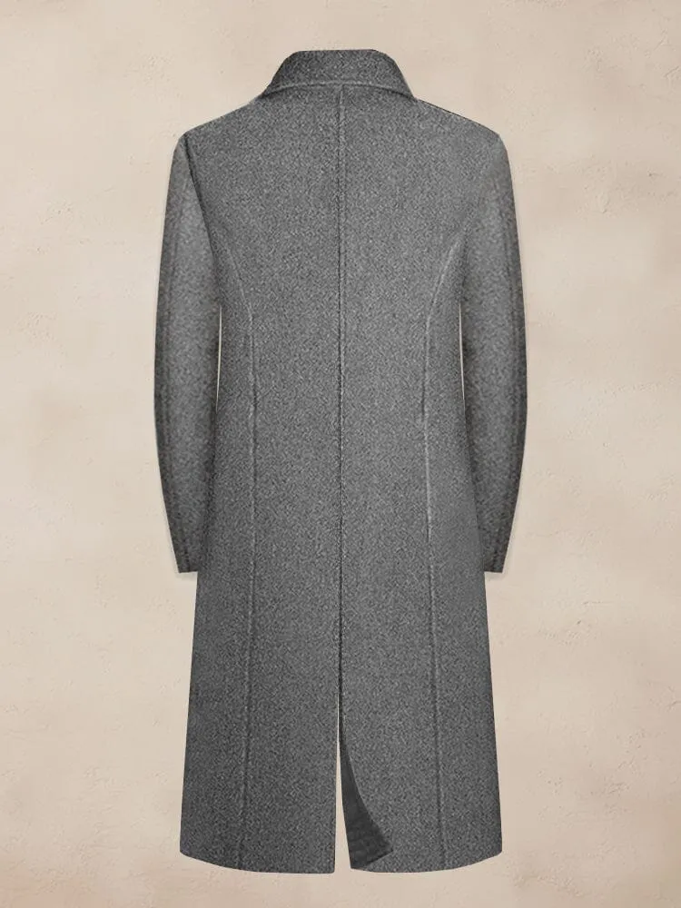 Classic Lapel Lined Tweed Coat