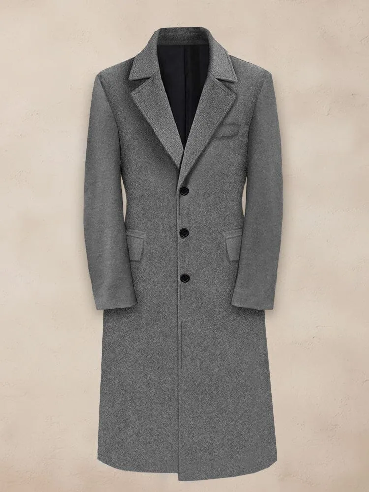 Classic Lapel Lined Tweed Coat