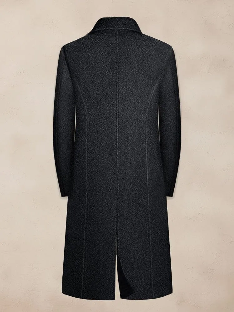 Classic Lapel Lined Tweed Coat