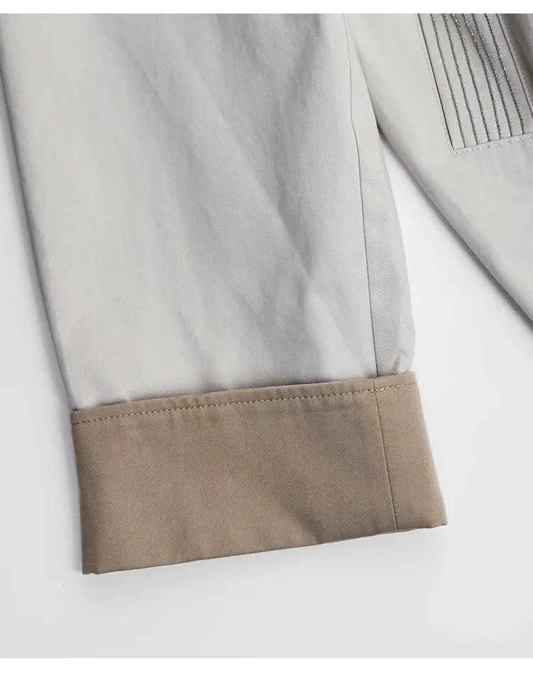 Combed Cotton Windbreaker Trench Coat