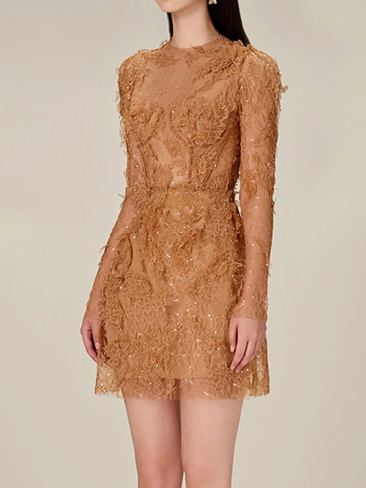 Crochet Lace Embroidery Women's Cocktail & Party Dresses