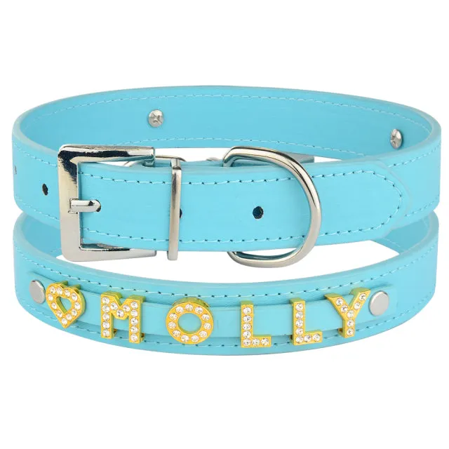 DIY Bling Personalized Dog Collar Rhinestones