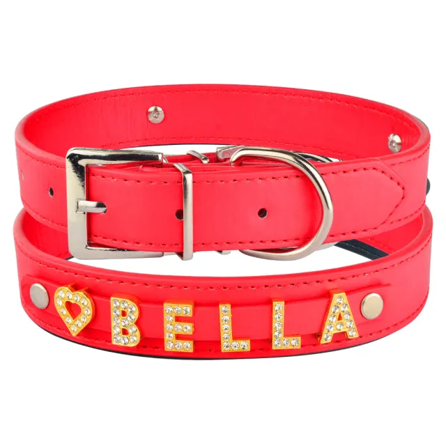 DIY Bling Personalized Dog Collar Rhinestones
