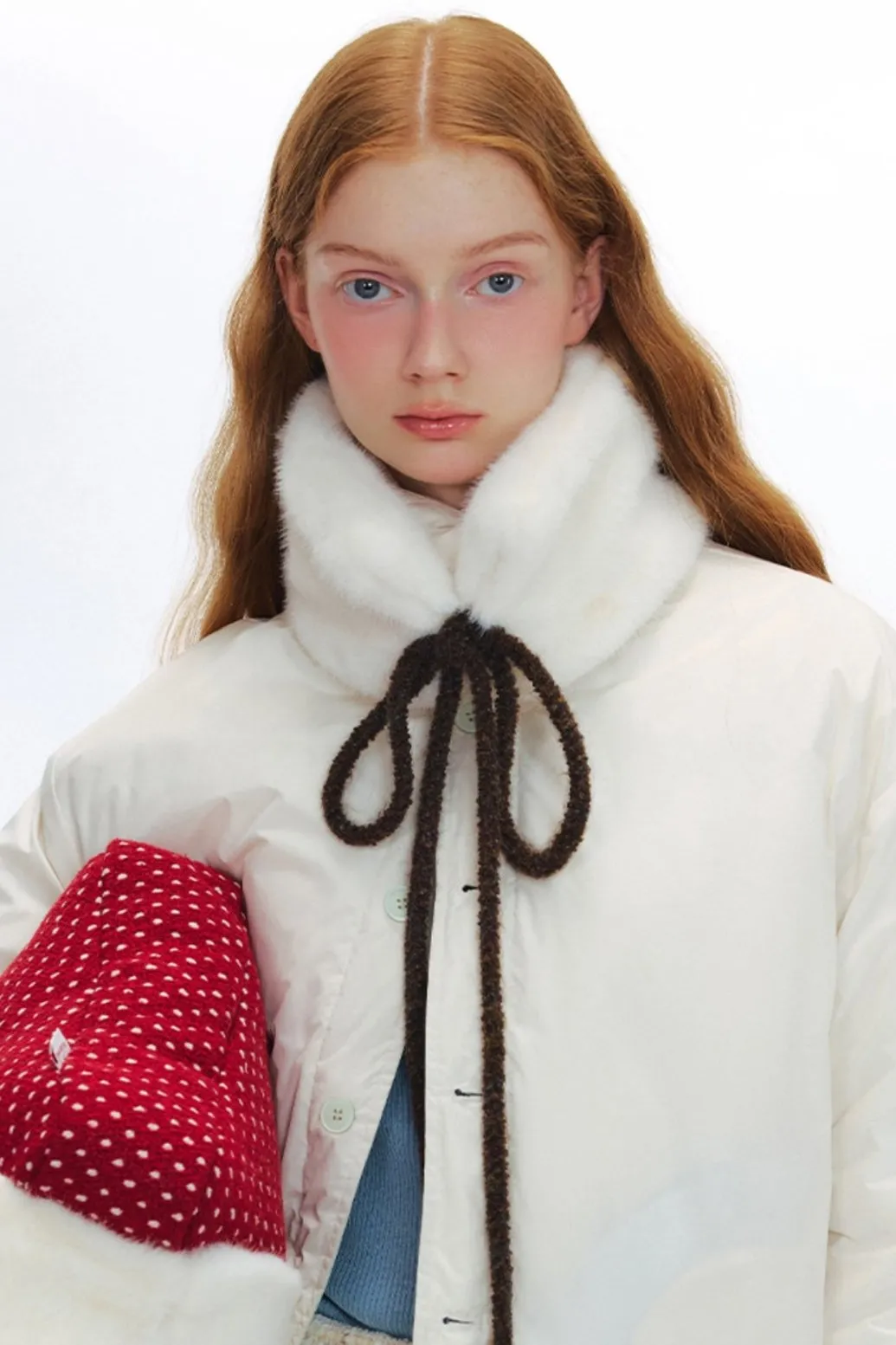 Fur Collar Jacket With Small Collar