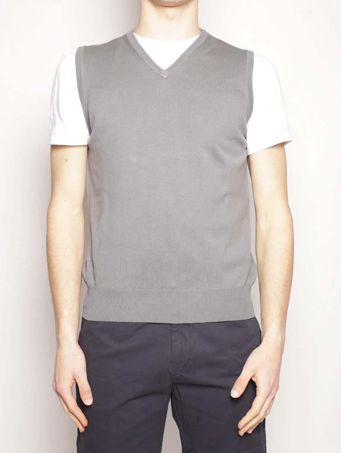 Gilet in Cotone Piombo