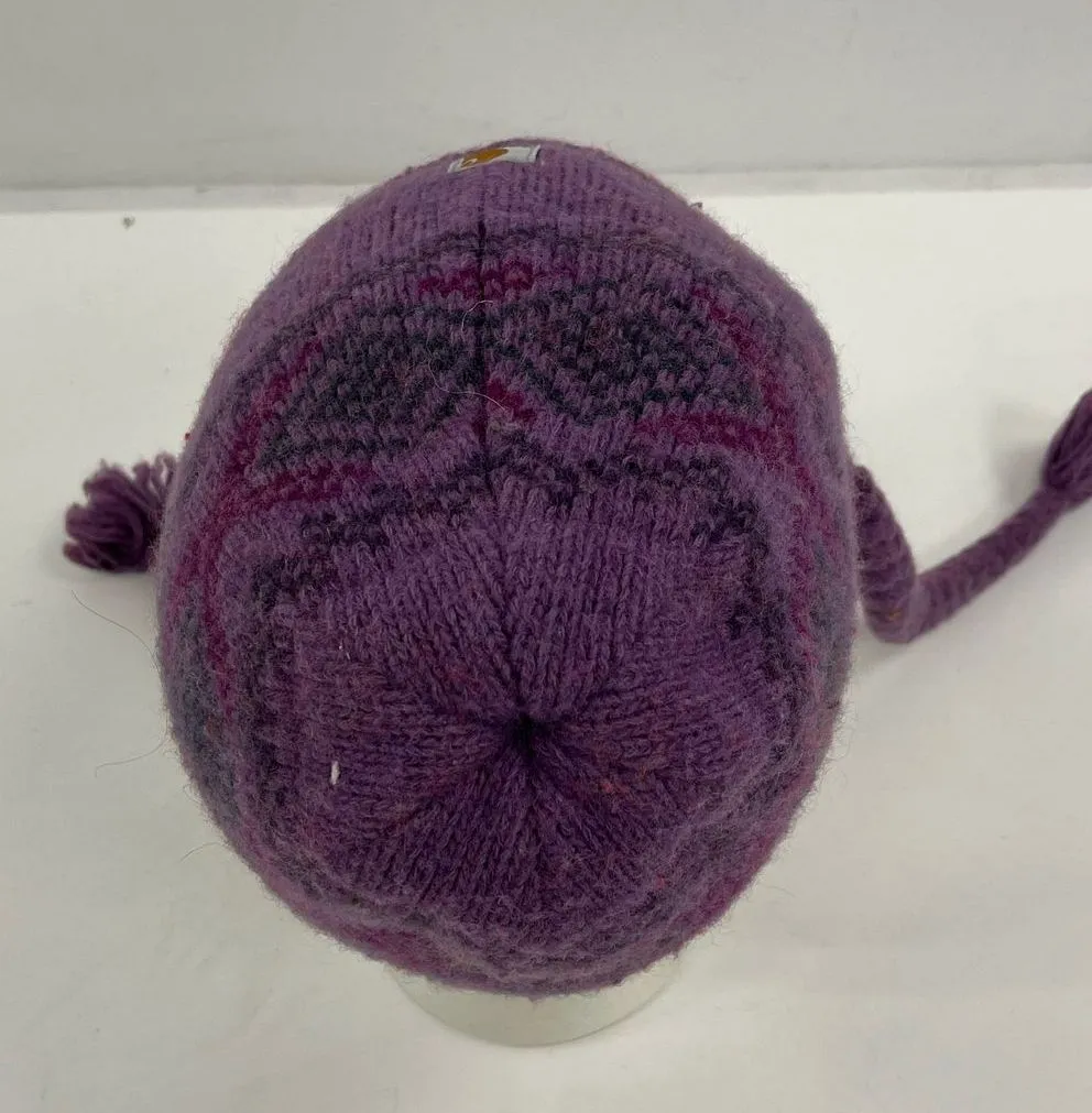 Girl's Kids Carhartt Purple Knit Fleece Lined Winter Hat - Size One