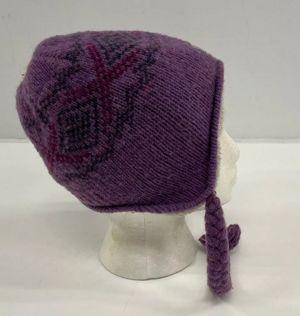 Girl's Kids Carhartt Purple Knit Fleece Lined Winter Hat - Size One