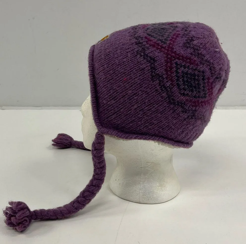 Girl's Kids Carhartt Purple Knit Fleece Lined Winter Hat - Size One