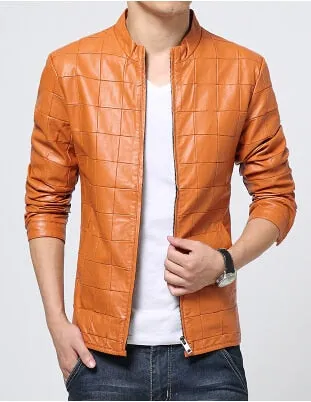 High Quality Pu Leather Jacket Men Fashion 2019 Autumn New Motorcycle Jacket