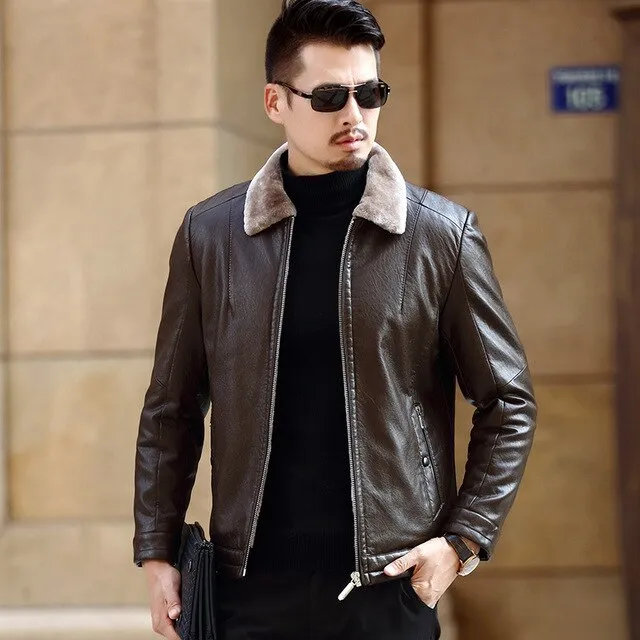Hot sale Exports Russian Leather Jacket Men Coats