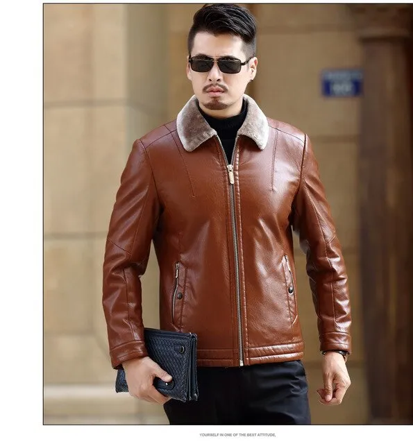 Hot sale Exports Russian Leather Jacket Men Coats