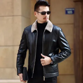 Hot sale Exports Russian Leather Jacket Men Coats