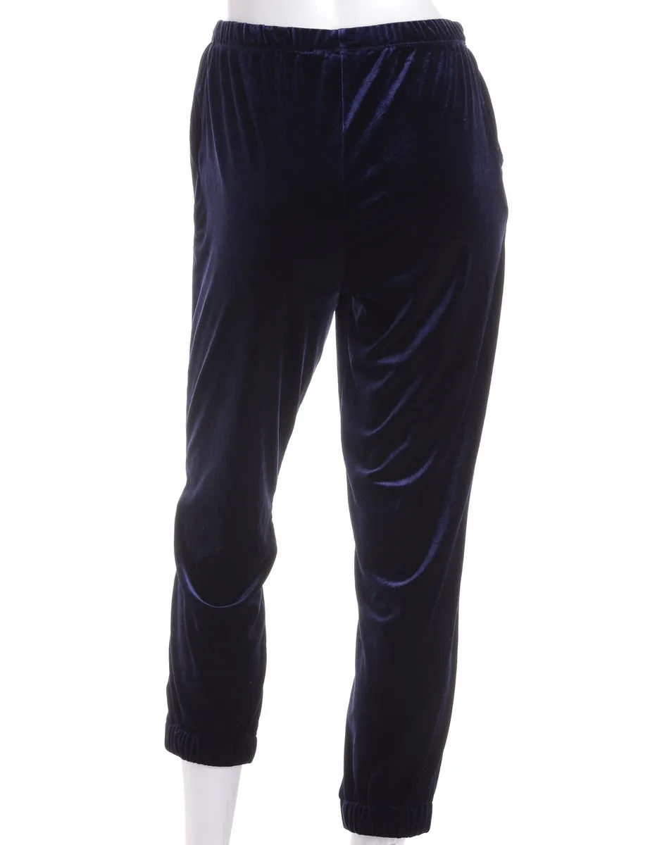 Label Velvet Track Pants