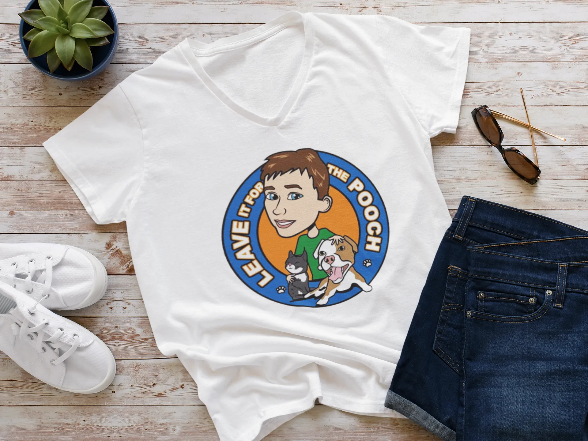 Leave It For The Pooch V-Neck