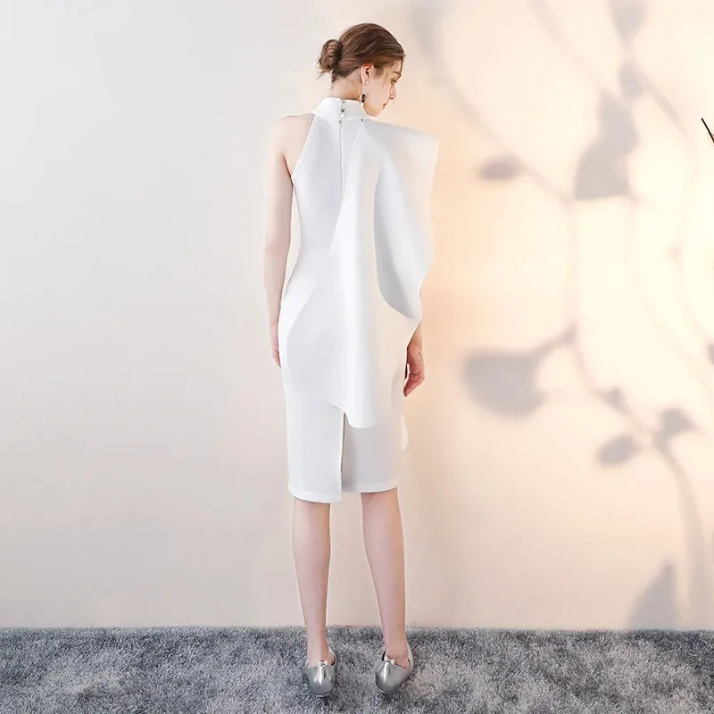 Long Halter Ruffles Formal Dress