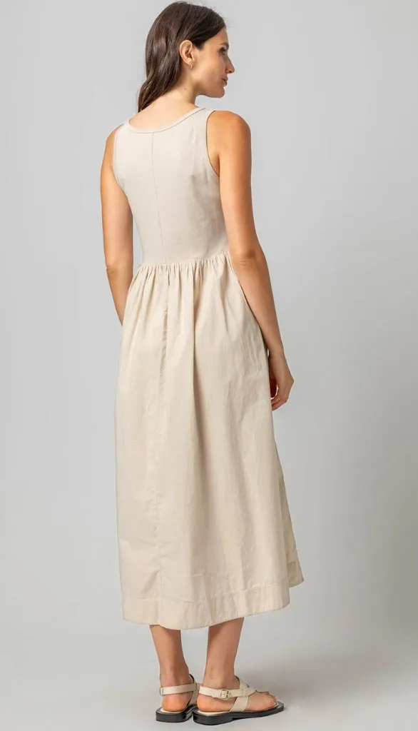 Mixed Media Maxi Dress