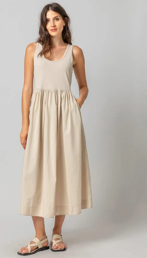 Mixed Media Maxi Dress