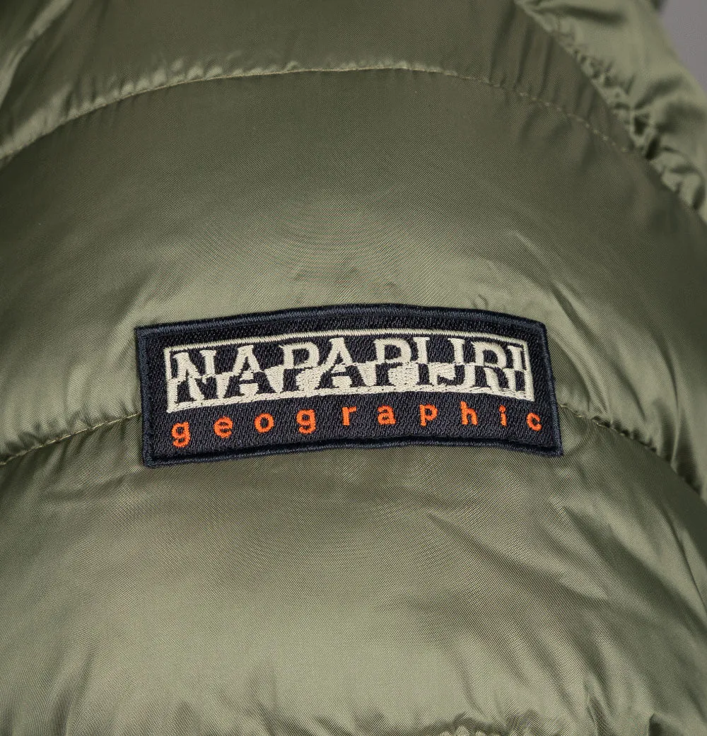 Napapijri Aerons 3 Hooded Quilted Jacket Green Lichen