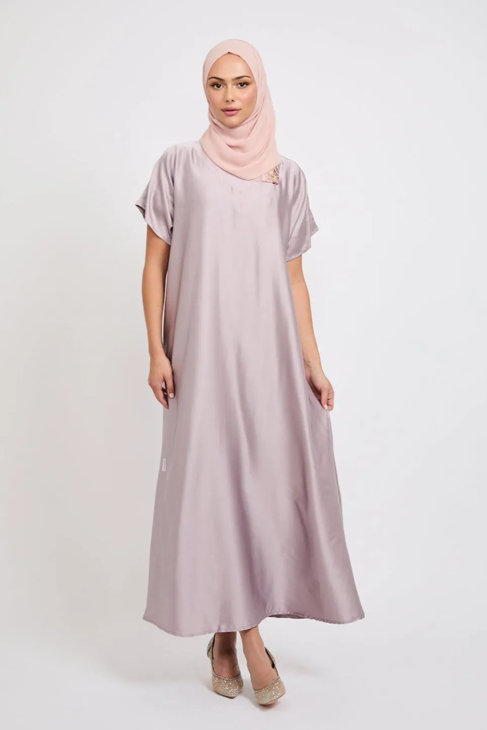 Premium Satin Inner Slip Dress - English Rose