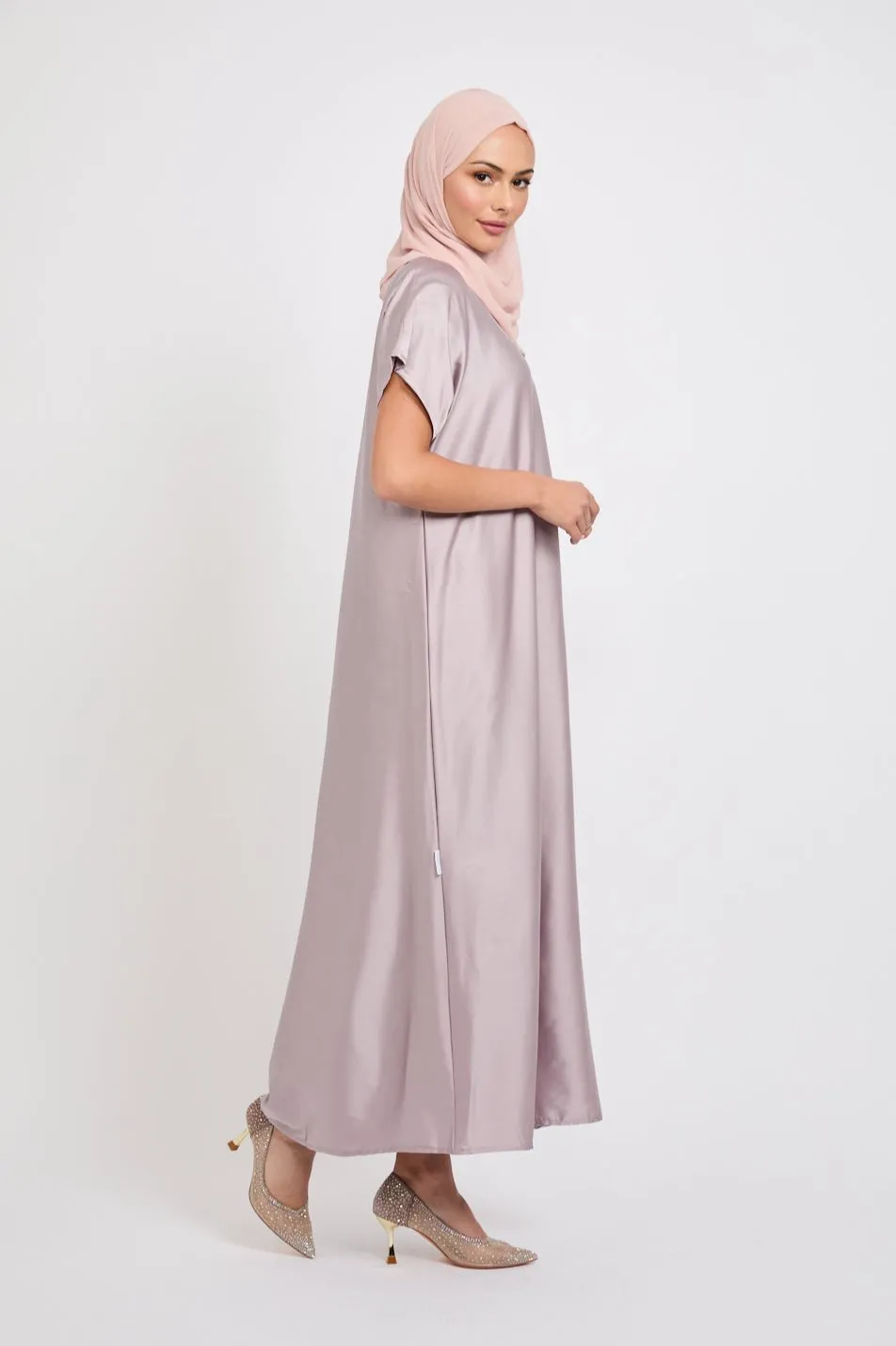 Premium Satin Inner Slip Dress - English Rose