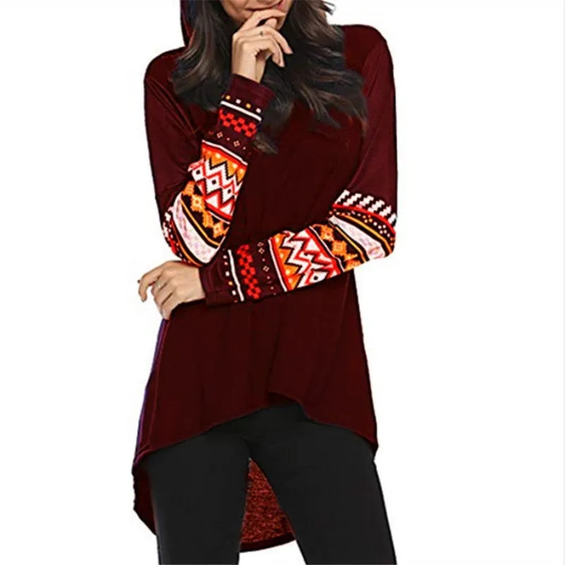 Printing Long Sleeve Round Neck Hoodies