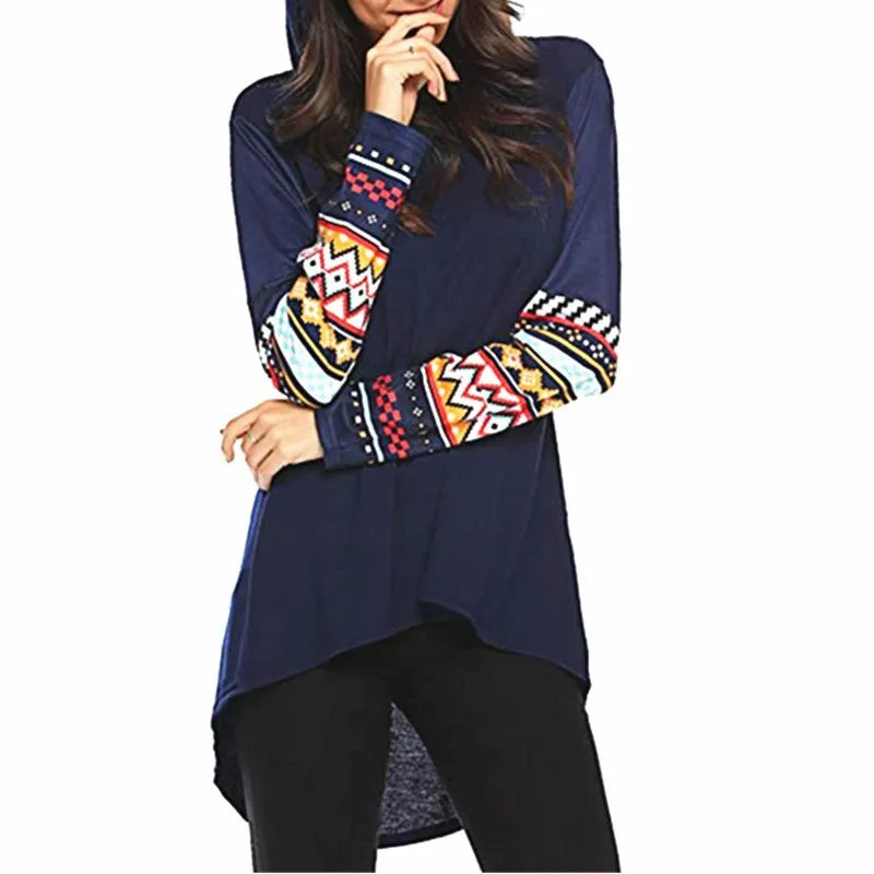 Printing Long Sleeve Round Neck Hoodies