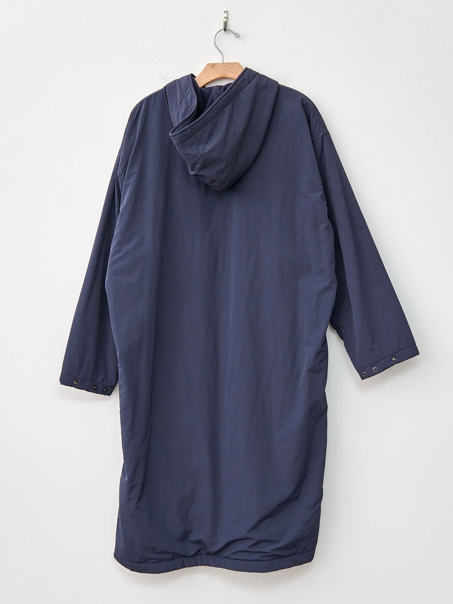Recycle Nylon Taffeta/Recycle Polyester Fleece Coat - Navy