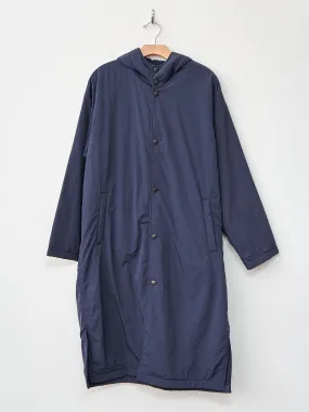 Recycle Nylon Taffeta/Recycle Polyester Fleece Coat - Navy