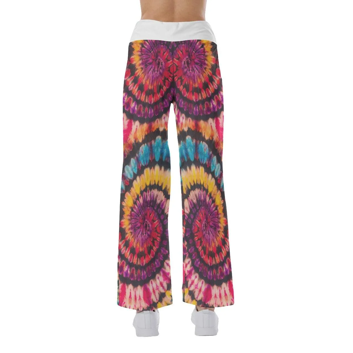 Red Black Tribe Vibe Skull Mom High-waisted Wide Leg Pants