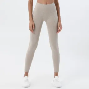 Rib Leggings High Waist Soft Ribbed Seamless Push Up Squat Proof Yoga Pants