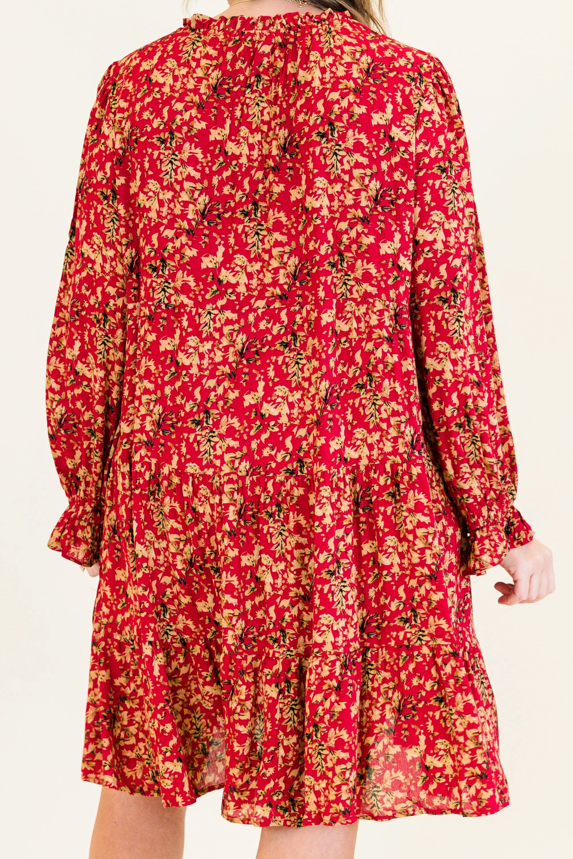 Starting Again Dress, Red
