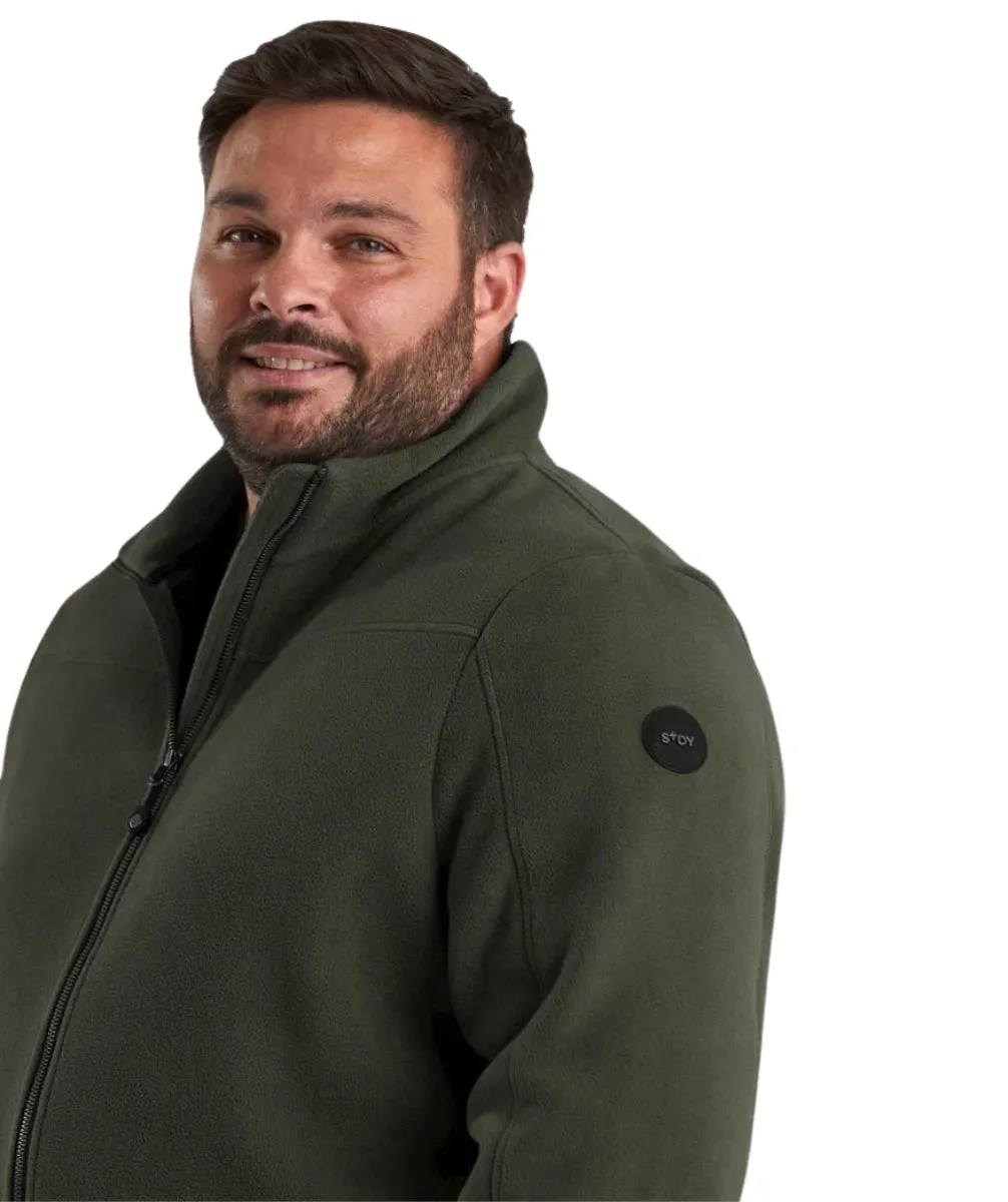 Stoy Earle Mens Plus Size Zip Fleece Jacket Dark Olive Sizes 4XL-6XL