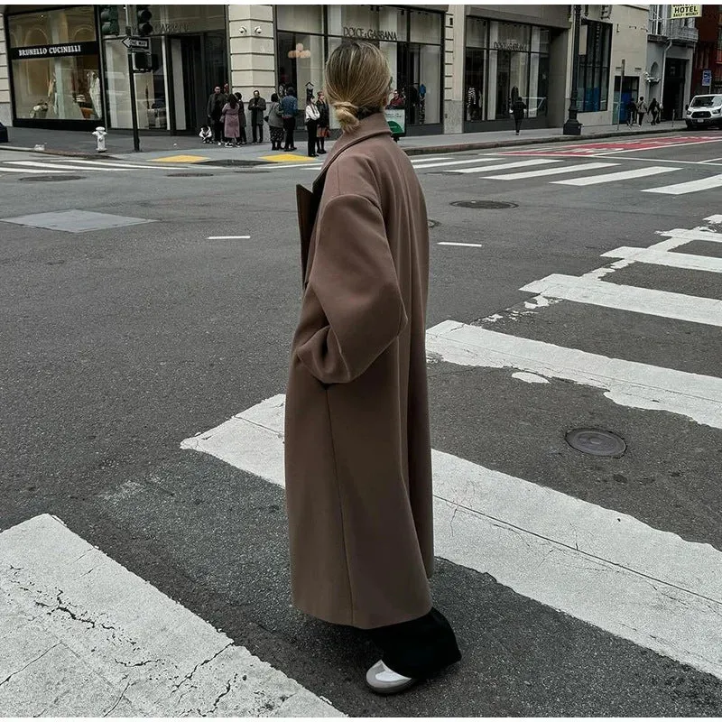 Suit Collar Double-breasted Trench Coat