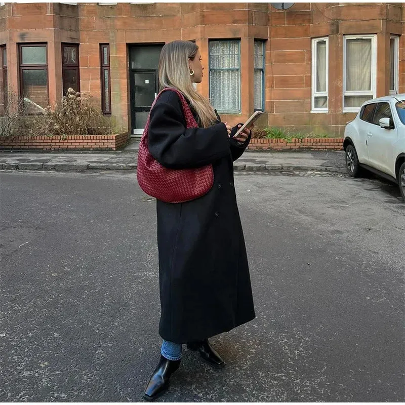 Suit Collar Double-breasted Trench Coat