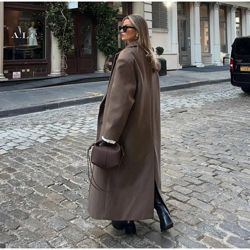 Suit Collar Double-breasted Trench Coat