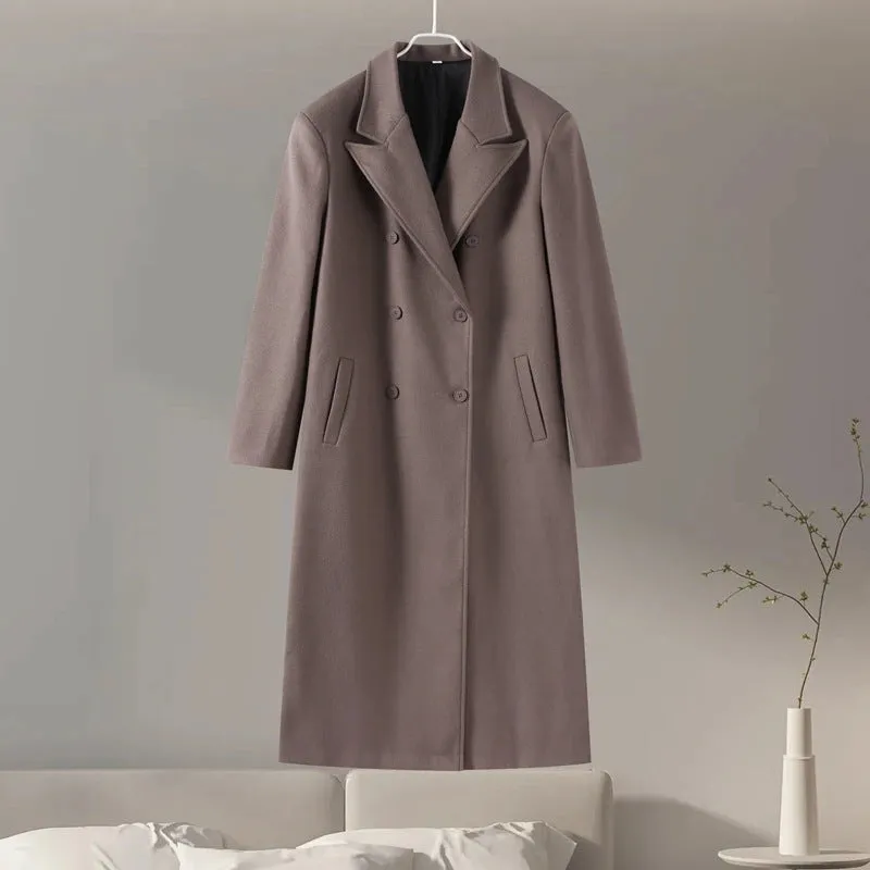 Suit Collar Double-breasted Trench Coat
