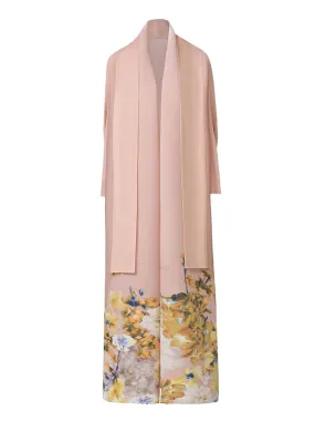 Truly Pleated Floral Oversized Trench Coat