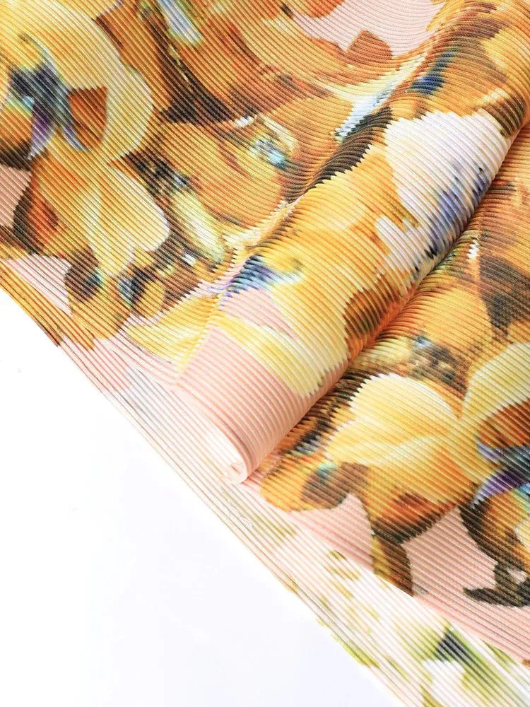 Truly Pleated Floral Oversized Trench Coat