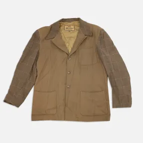 Vintage Brown Contrast Sleeve Harmor Sportswear coat