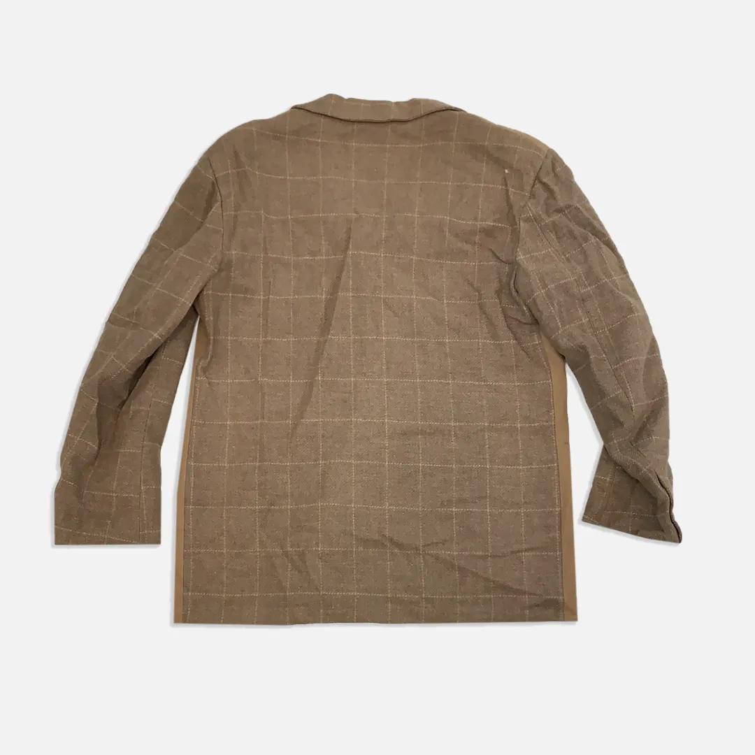 Vintage Brown Contrast Sleeve Harmor Sportswear coat