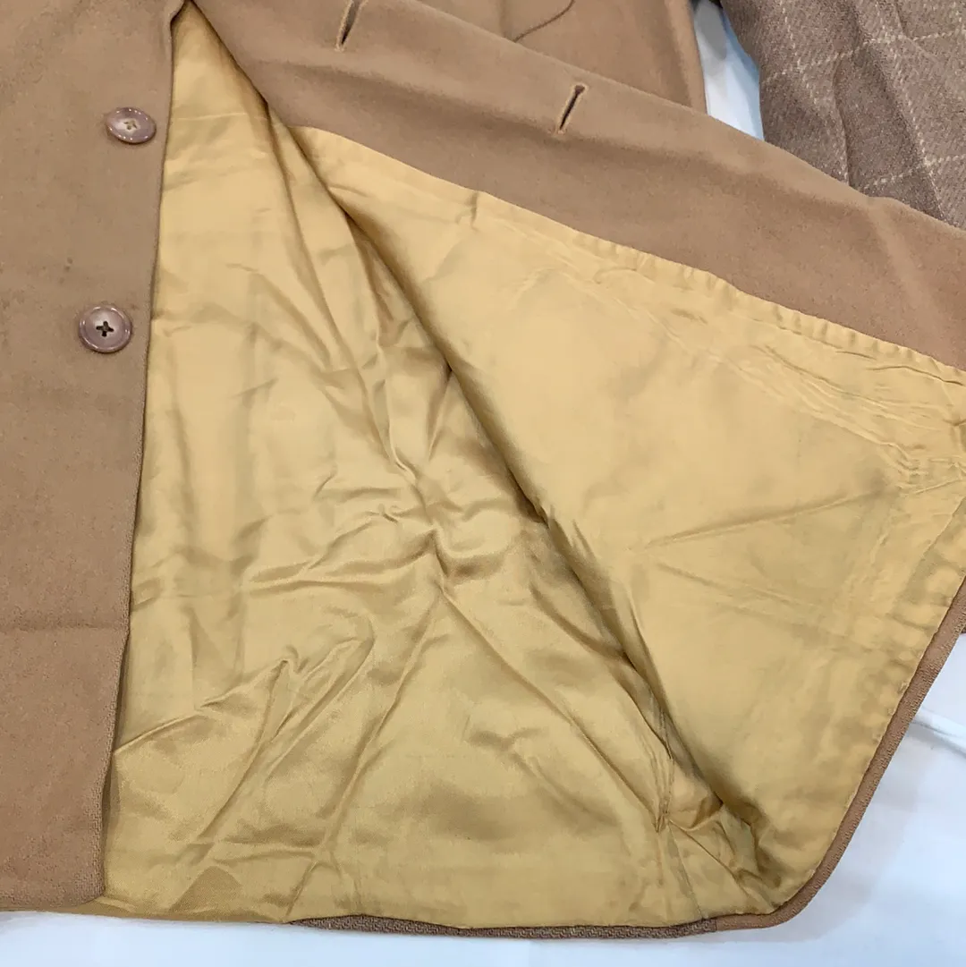 Vintage Brown Contrast Sleeve Harmor Sportswear coat
