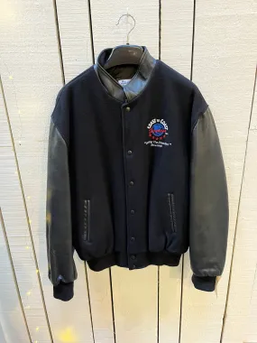 Vintage Coast to Coast Black Varsity Jacket, Made in Canada, Size Large