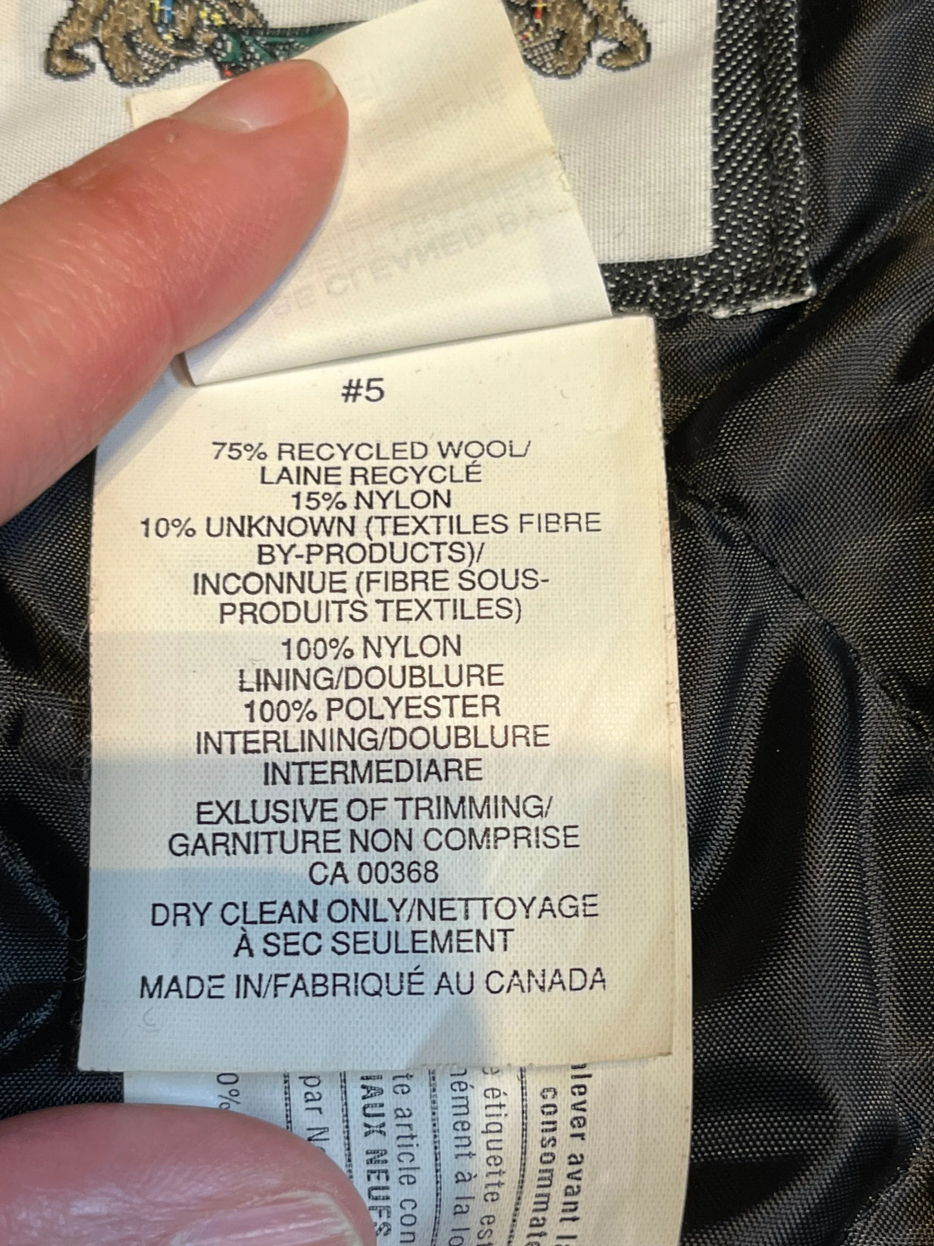 Vintage Coast to Coast Black Varsity Jacket, Made in Canada, Size Large