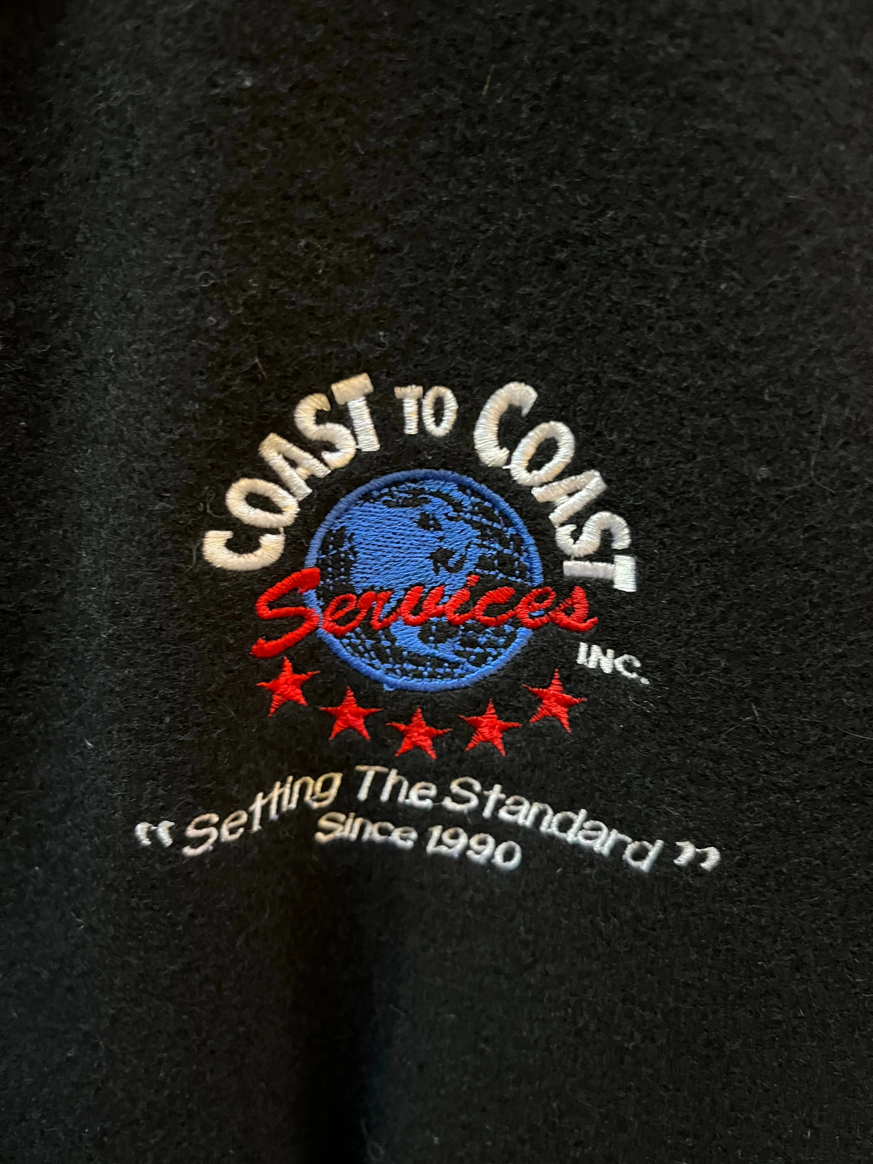 Vintage Coast to Coast Black Varsity Jacket, Made in Canada, Size Large