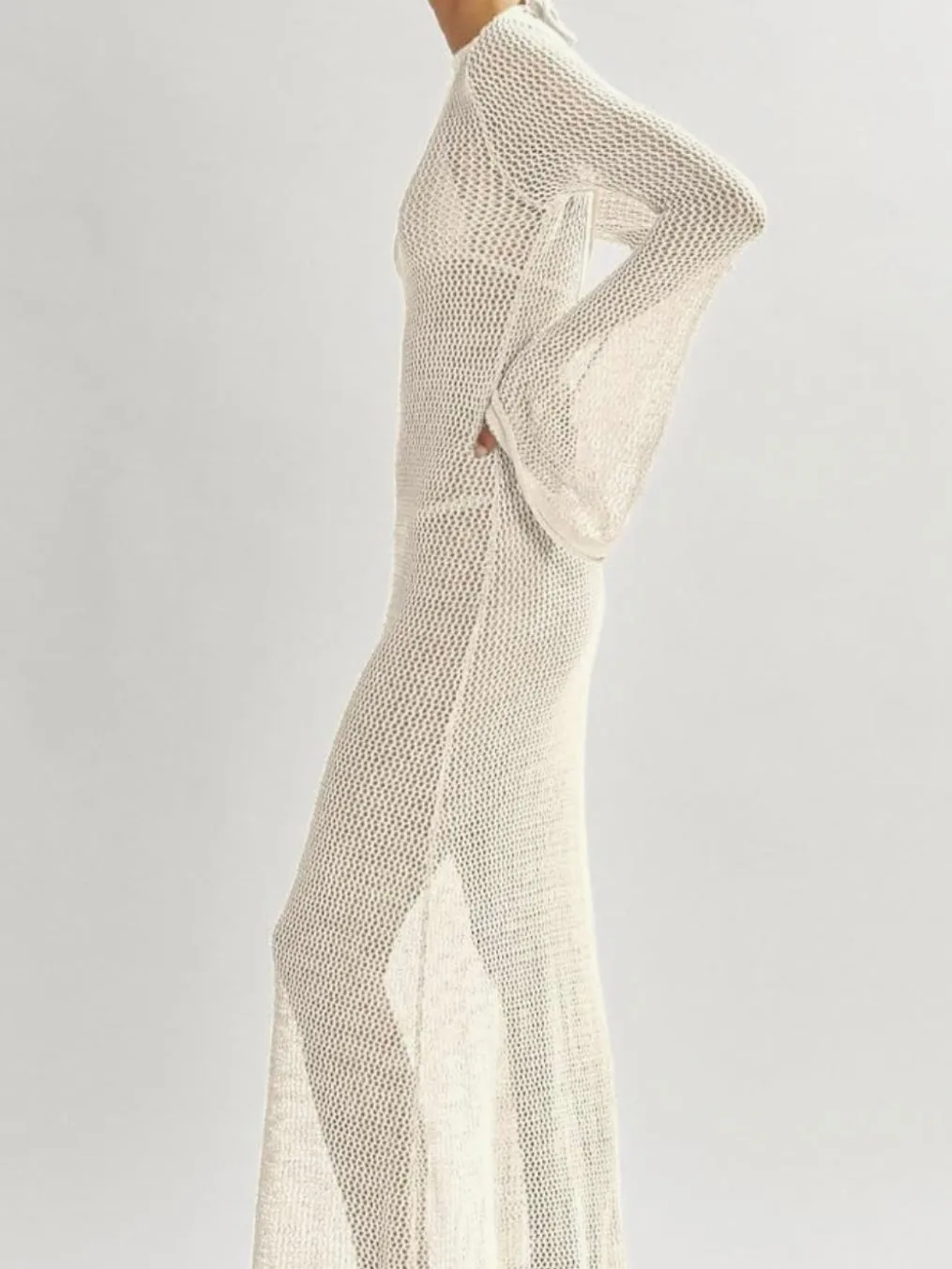 White maxi dress